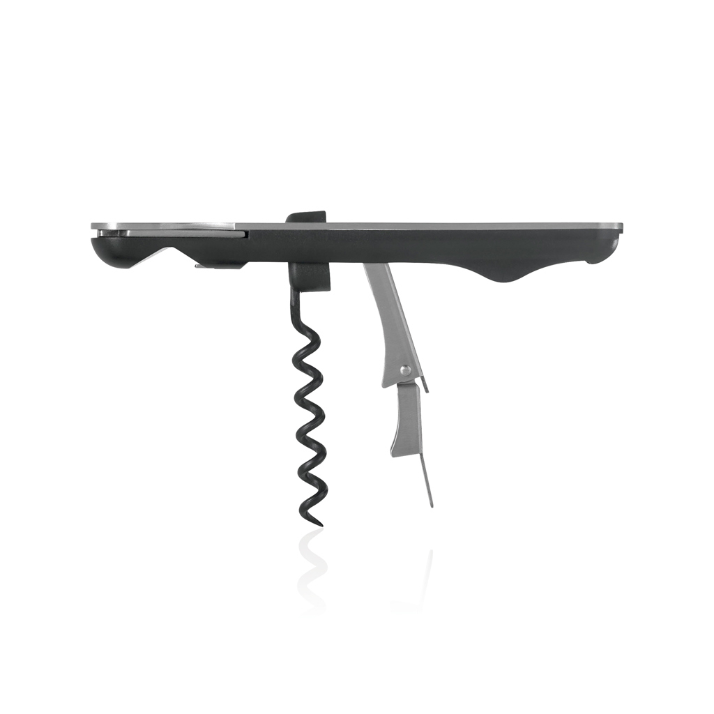 Tire-bouchon promotionnel en acier inoxydable PushPull Gris et Noir